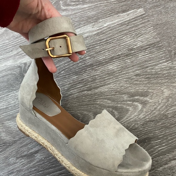 Chloe “Lauren” Suede Platform Sandal - Picture 3 of 4